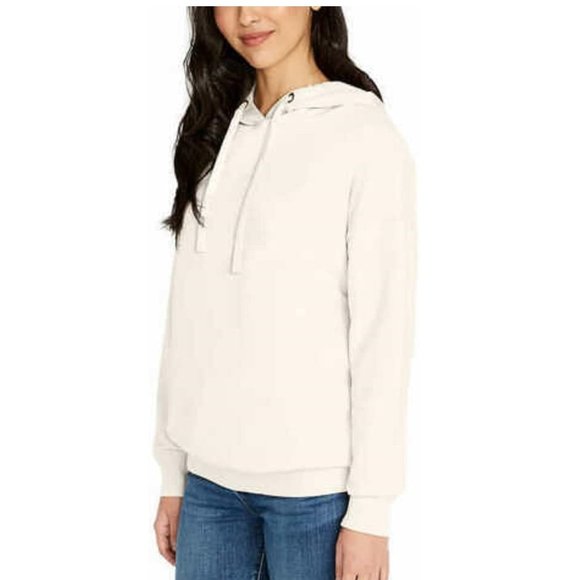 NWT Buffalo David Bitton Womens Super Soft Hoodie White Size 2XL $60 FFF229 - Picture 3 of 5